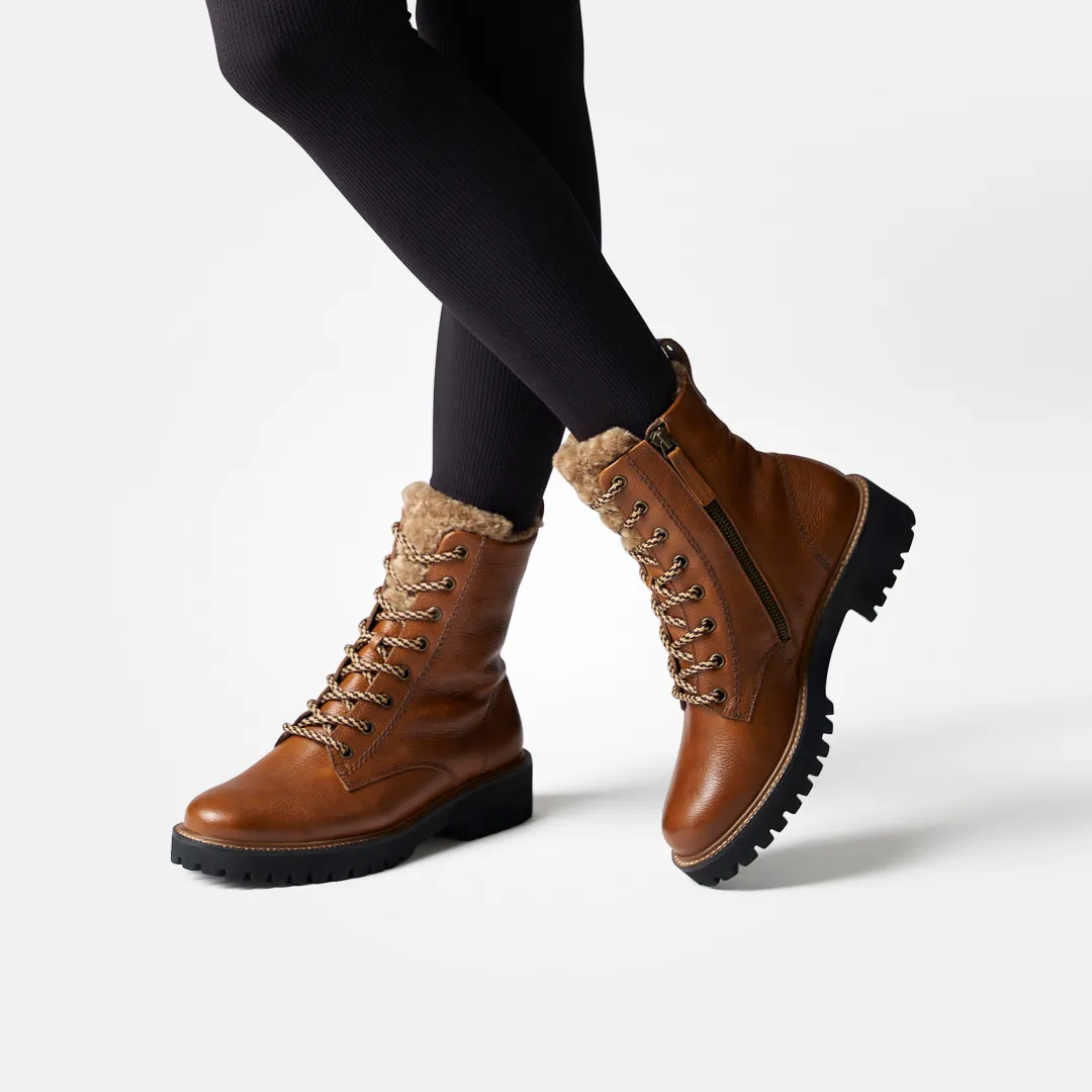 Paul Green Lace-up bootie with warm lining